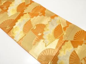 アンティーク　扇模様刺繍袋帯（着用可）